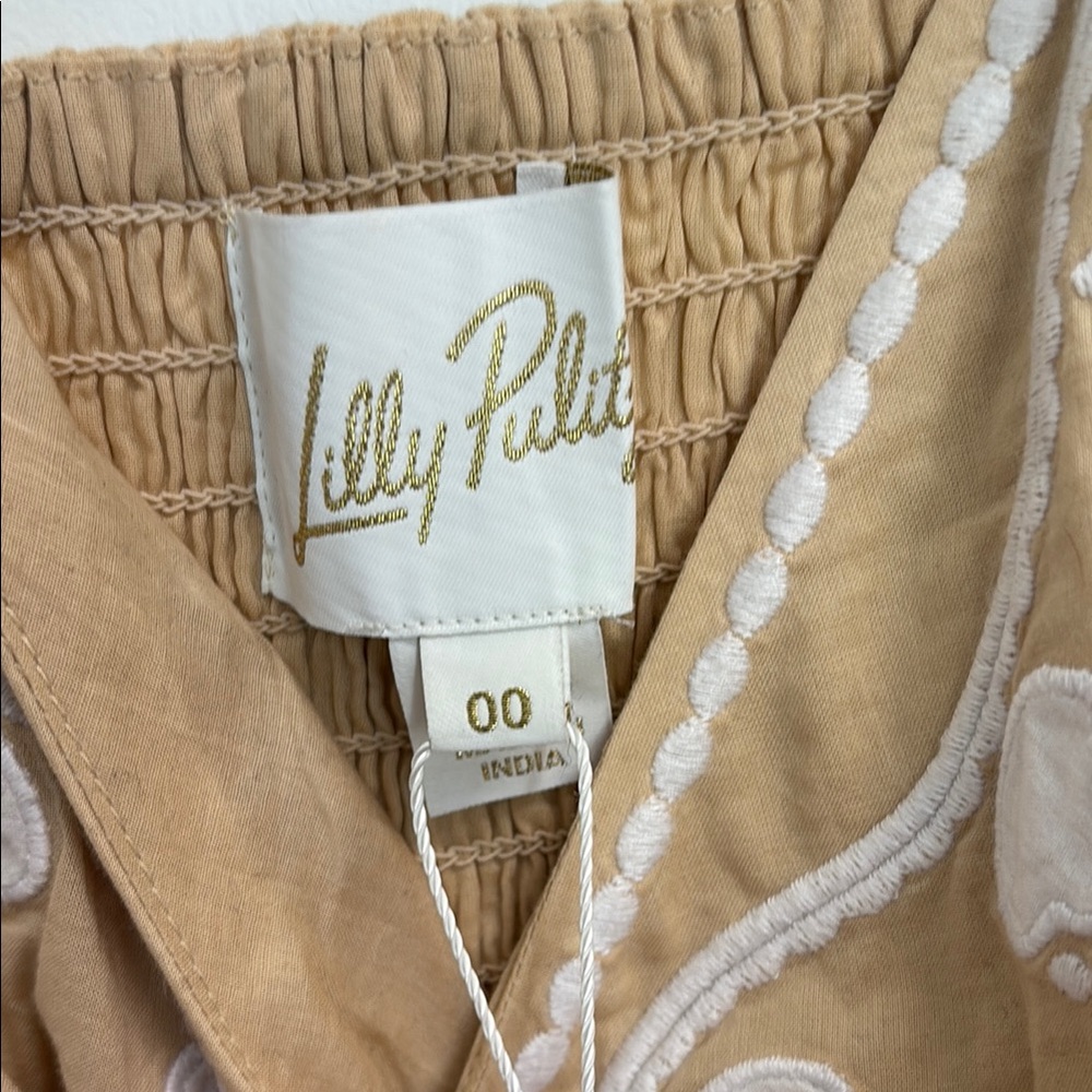 NWT Lilly Pulitzer Sand Bar Aviry Embroidered Cotton Dress, 00 - Picture 2 of 10